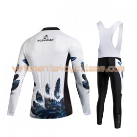 Tenue Cycliste Manches Longues et Collant à Bretelles Femme 2017 Aozhidian N005