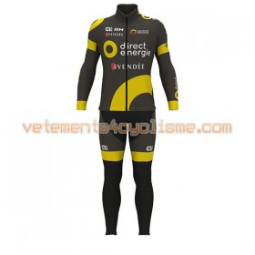 Tenue Cycliste Manches Longues et Collant à Bretelles 2017 Direct Energie N001