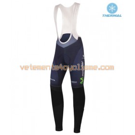 Collant à Bretelles 2016 Movistar Team Hiver Thermal Fleece N001