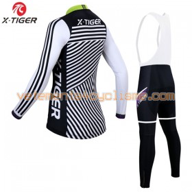Tenue Cycliste Manches Longues et Collant à Bretelles Femme 2017 X-Tiger N003