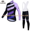 Tenue Cycliste Manches Longues et Collant à Bretelles Femme 2017 Siilenyond N002