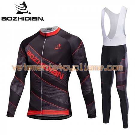 Tenue Cycliste Manches Longues et Collant à Bretelles 2017 Aozhidian N006