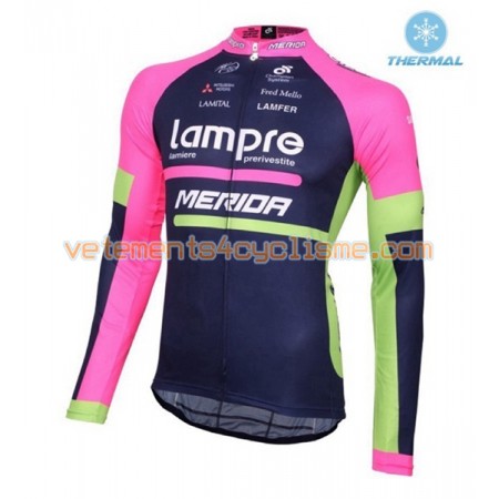 Maillot vélo 2016 Lampre-Merida Hiver Thermal Fleece N001