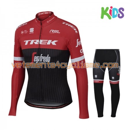 Tenue Cycliste Manches Longues et Collant Long Enfant 2017 Trek-Segafredo N001