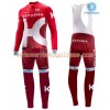 Tenue Cycliste Manches Longues et Collant à Bretelles 2016 Team Katusha Hiver Thermal Fleece N001