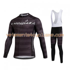 Tenue Cycliste Manches Longues et Collant à Bretelles 2017 Aozhidian N019