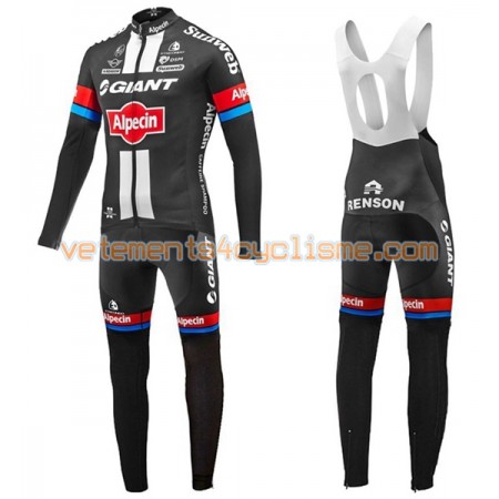Tenue Cycliste Manches Longues et Collant à Bretelles 2016 Giant-Alpecin N001