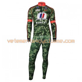 Tenue Cycliste Manches Longues et Collant à Bretelles 2017 Armee De Terre N001