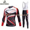 Tenue Cycliste Manches Longues et Collant à Bretelles 2017 Aozhidian N027