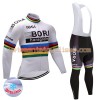 Tenue Cycliste Manches Longues et Collant à Bretelles 2017 Bora-Hansgrohe Hiver Thermal Fleece N002