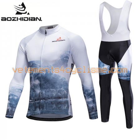 Tenue Cycliste Manches Longues et Collant à Bretelles 2017 Aozhidian N026