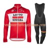 Tenue Cycliste Manches Longues et Collant à Bretelles Femme 2017 Lotto Soudal N001