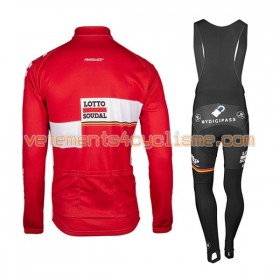 Tenue Cycliste Manches Longues et Collant à Bretelles Femme 2017 Lotto Soudal N001
