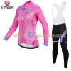 Tenue Cycliste Manches Longues et Collant à Bretelles Femme 2017 X-Tiger N008