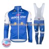 Tenue Cycliste Manches Longues et Collant à Bretelles Femme 2017 Quick-Step Floors Hiver Thermal Fleece N001