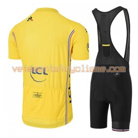 Tenue Cycliste Jaune et Cuissard à Bretelles Femme 2017 Tour de France