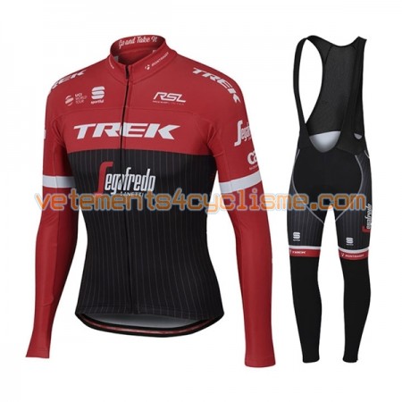 Tenue Cycliste Manches Longues et Collant à Bretelles 2017 Trek-Segafredo N001