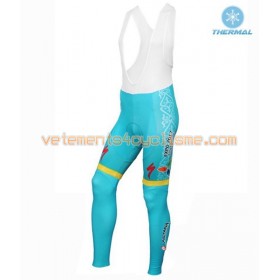 Collant à Bretelles 2016 Astana Pro Team Hiver Thermal Fleece N001