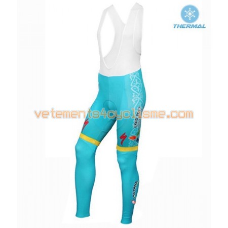 Collant à Bretelles 2016 Astana Pro Team Hiver Thermal Fleece N001
