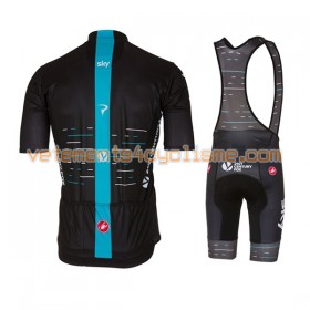 Tenue Cycliste et Cuissard à Bretelles Femme 2017 Team Sky N001