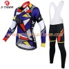 Tenue Cycliste Manches Longues et Collant à Bretelles Femme 2017 X-Tiger N005