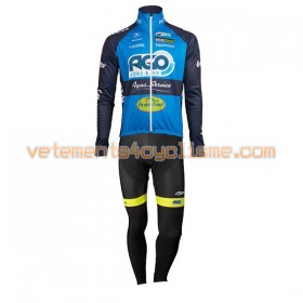Tenue Cycliste Manches Longues et Collant à Bretelles 2017 Ago-Aqua Service N001