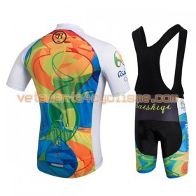 Tenue Cycliste et Cuissard à Bretelles 2016 Baishiqi N004
