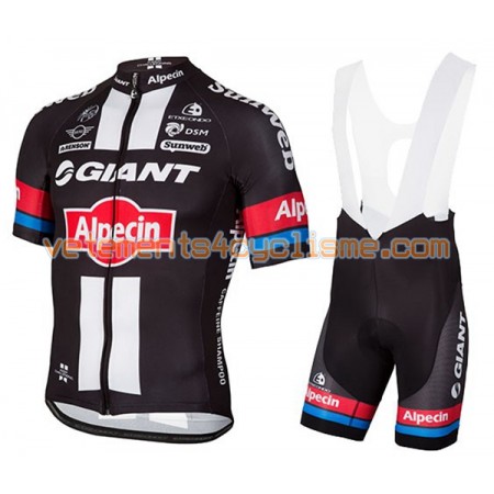 Tenue Cycliste et Cuissard à Bretelles 2016 Giant-Alpecin N001