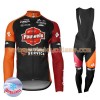 Tenue Cycliste Manches Longues et Collant à Bretelles 2017 Pauwels Sauzen-Vastgoedservice Hiver Thermal Fleece N001
