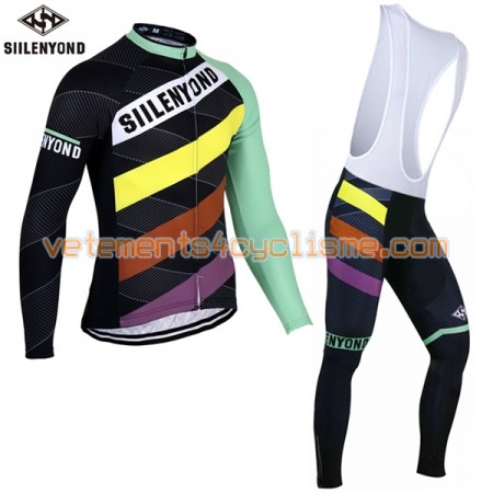 Tenue Cycliste Manches Longues et Collant à Bretelles 2017 Siilenyond N020