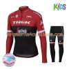Tenue Cycliste Manches Longues et Collant Long Enfant 2017 Trek-Segafredo Hiver Thermal Fleece N001