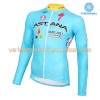 Tenue Cycliste Manches Longues et Collant à Bretelles 2016 Astana Pro Team Hiver Thermal Fleece N001