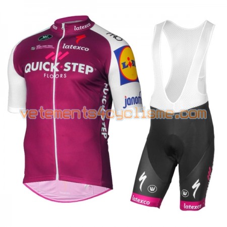 Tenue Cycliste et Cuissard à Bretelles Femme 2017 Quick-Step Floors N003