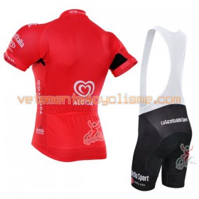 Tenue Cycliste Rouge et Cuissard à Bretelles 2016 Giro dItalia