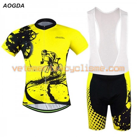 Tenue Cycliste et Cuissard à Bretelles 2017 Aogda N003