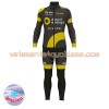 Tenue Cycliste Manches Longues et Collant à Bretelles 2017 Direct Energie Hiver Thermal Fleece N001