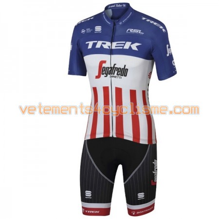 Tenue Cycliste et Cuissard à Bretelles 2017 Trek-Segafredo Championnat de États Unis