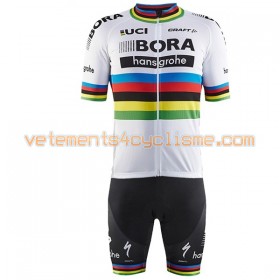 Tenue Cycliste et Cuissard à Bretelles 2017 Bora-Hansgrohe UIC World Champion