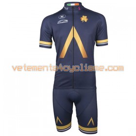 Tenue Cycliste et Cuissard à Bretelles 2017 Aqua Blue Sport N001