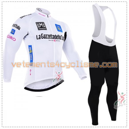 Tenue Cycliste Blanc Manches Longues et Collant à Bretelles 2016 Giro dItalia