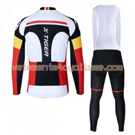 Tenue Cycliste Manches Longues et Collant à Bretelles 2017 X-Tiger N017