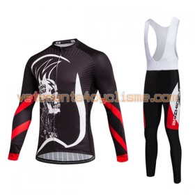 Tenue Cycliste Manches Longues et Collant à Bretelles 2017 Aozhidian N017
