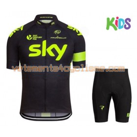 Tenue Cycliste et Cuissard à Bretelles Enfant 2016 Team Sky N034