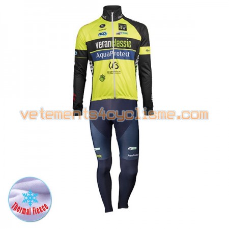 Tenue Cycliste Manches Longues et Collant à Bretelles 2017 Wb Veranclassic Aquality Hiver Thermal Fleece N001