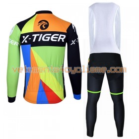 Tenue Cycliste Manches Longues et Collant à Bretelles 2017 X-Tiger N006