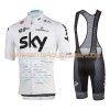 Tenue Cycliste et Cuissard à Bretelles Femme 2017 Team Sky N003
