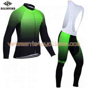 Tenue Cycliste Manches Longues et Collant à Bretelles 2017 Siilenyond N003