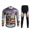 Tenue Cycliste Manches Longues et Collant Long 2017 Aozhidian N028
