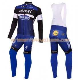 Tenue Cycliste Manches Longues et Collant à Bretelles 2016 Etixx-Quick Step N001