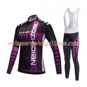 Tenue Cycliste Manches Longues et Collant à Bretelles Femme 2017 Aozhidian N002